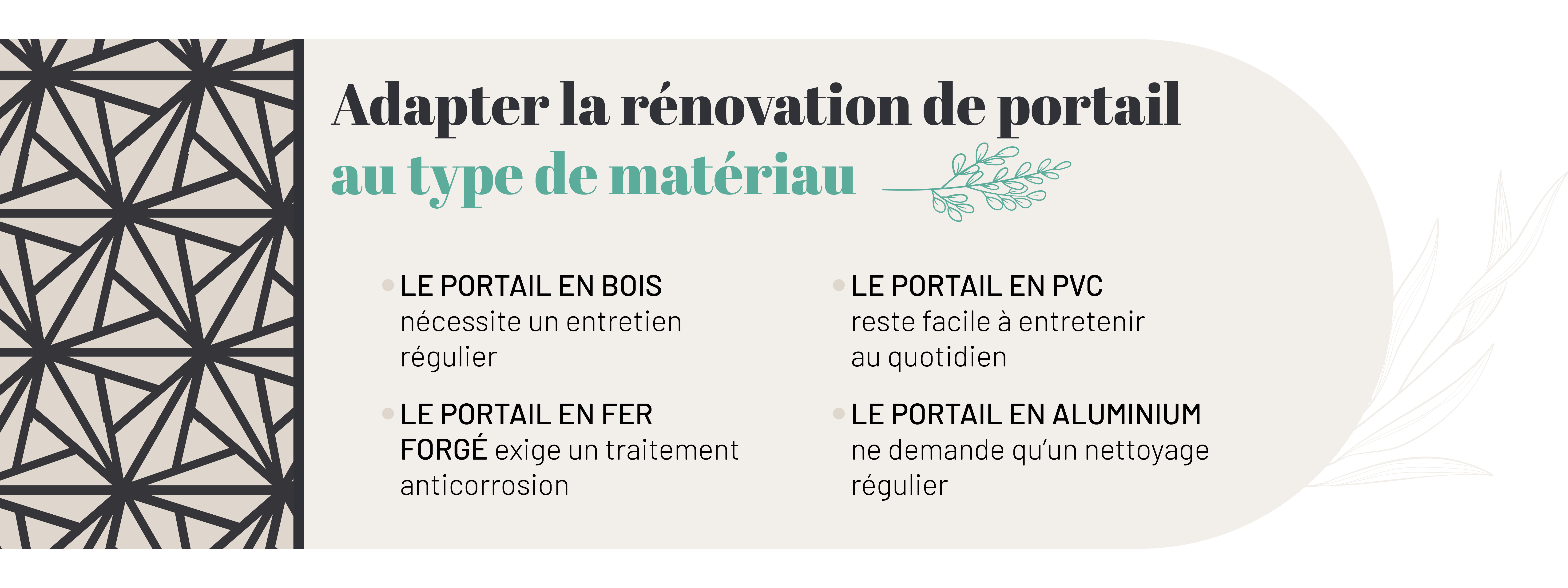 Les matériaux adaptés à la rénovation de portail