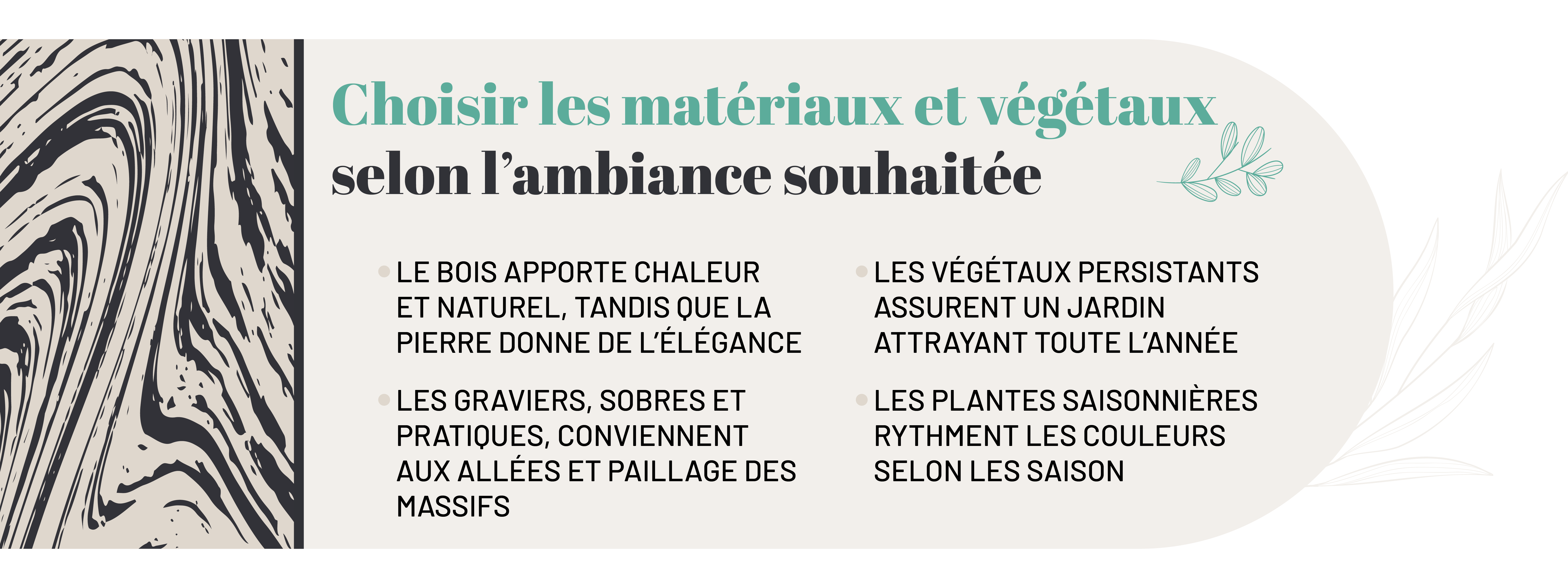 les matériaux et végétaux à privilégier selon ses préférences