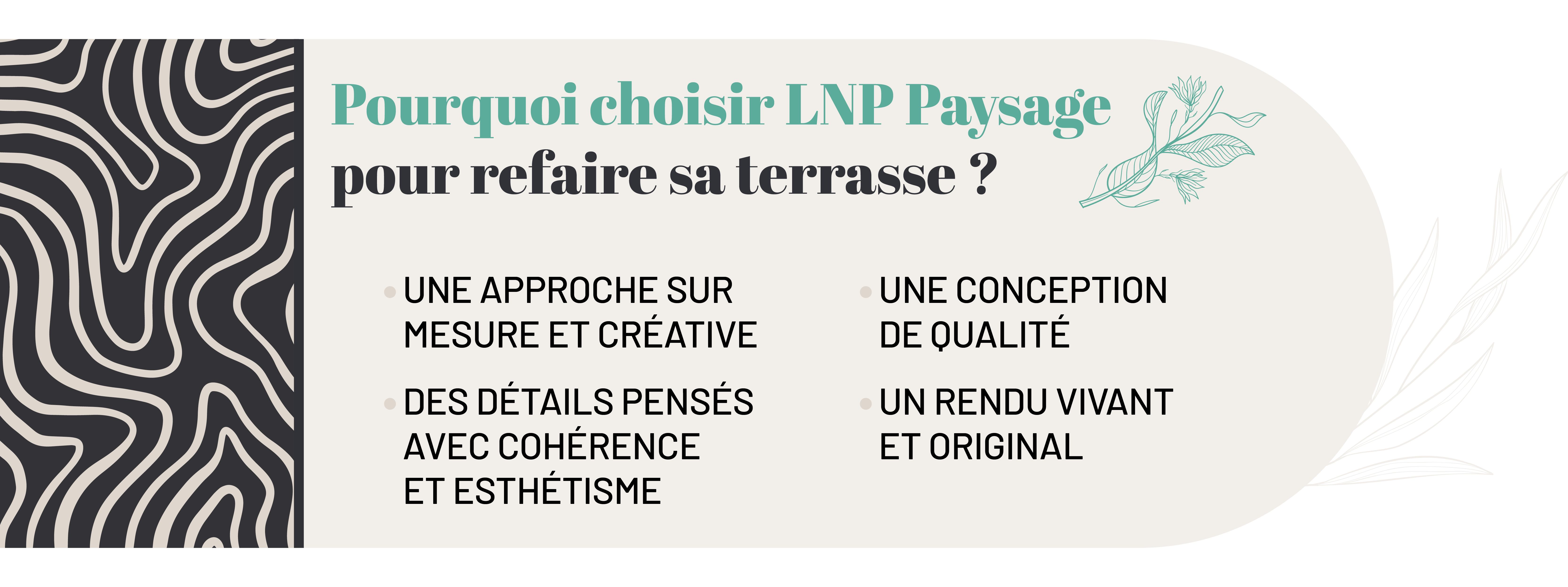 une terrasse rénovée avec des végétaux et un salon de jardin
