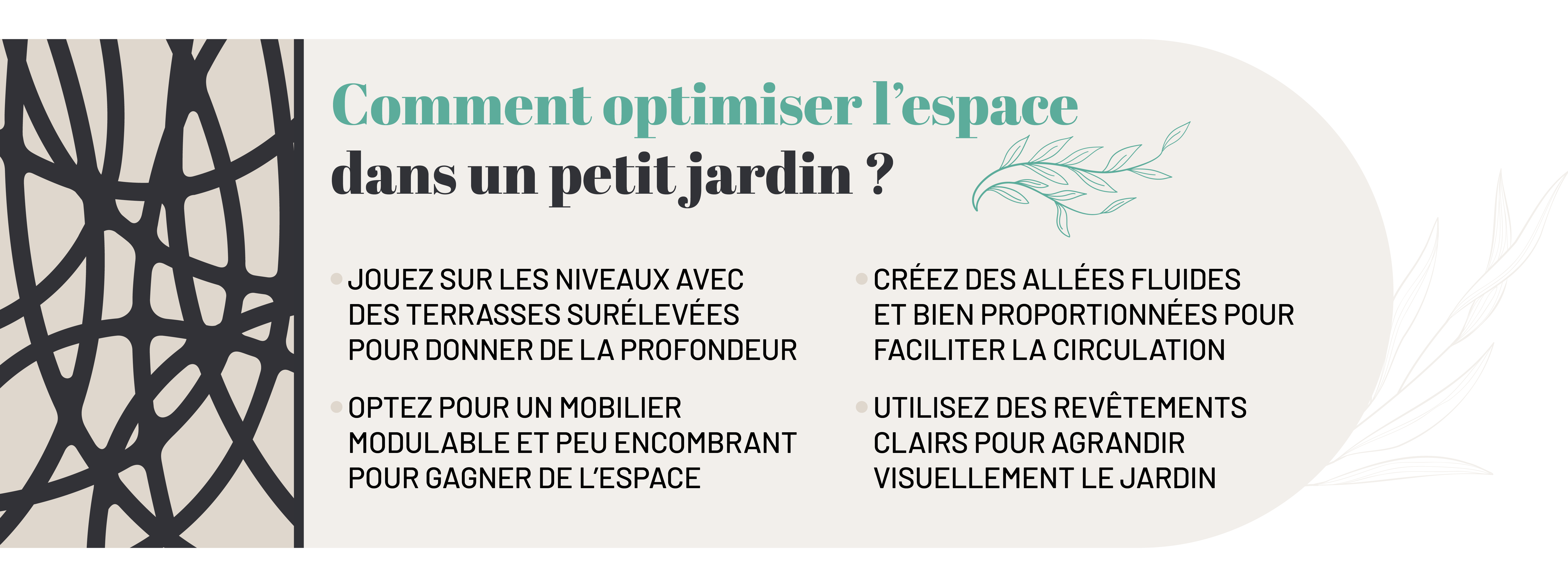idées pour optimiser l’espace dans un mini jardin