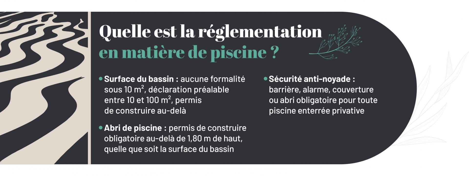 réglementation relative aux piscines en termes de sécurité, surface et hauteur d’abri