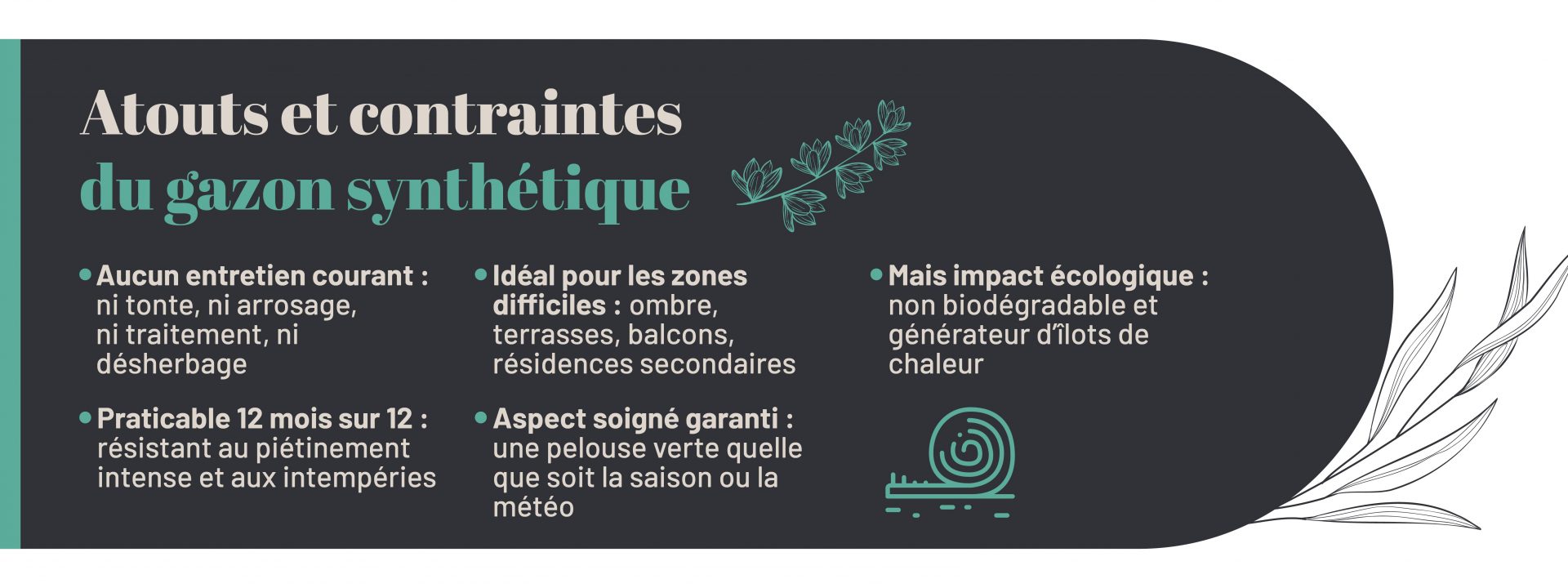 atouts et contraintes du gazon synthétique dans un jardin
